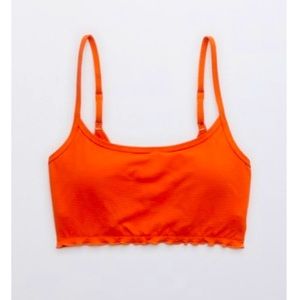 Aerie Pique Long Line Scoop Bikini Top